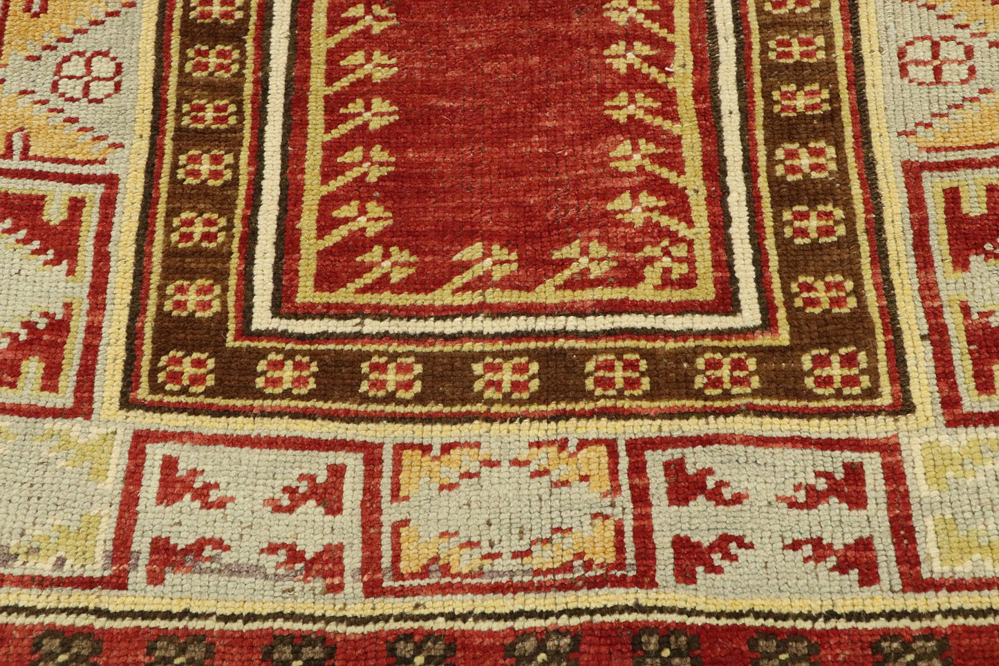 3 x 5 Vintage Turkish Oushak Prayer Rug 51316