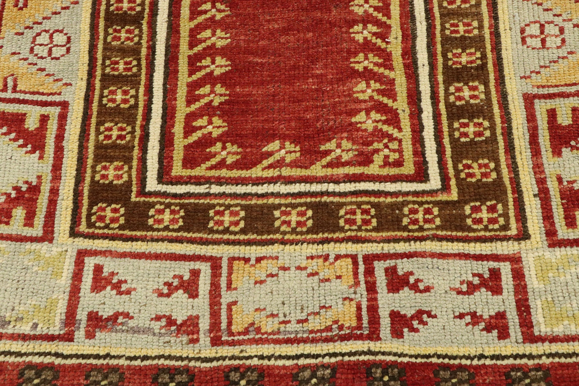 3 x 5 Vintage Turkish Oushak Prayer Rug 51316