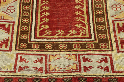 3 x 5 Vintage Turkish Oushak Prayer Rug 51316