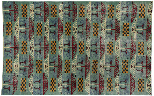 6 x 9 Vintage Turkish Sivas Rug 51328