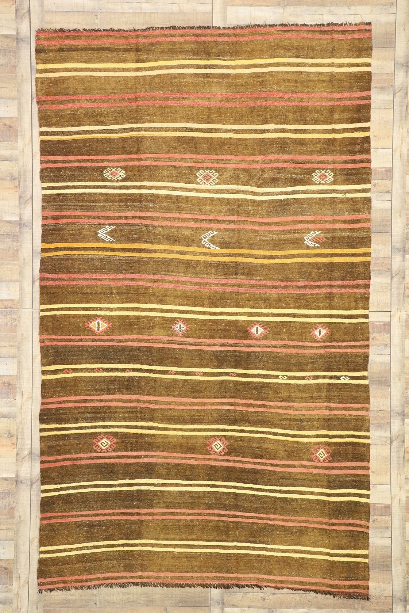 7 x 12 Vintage Turkish Kilim Rug 51331