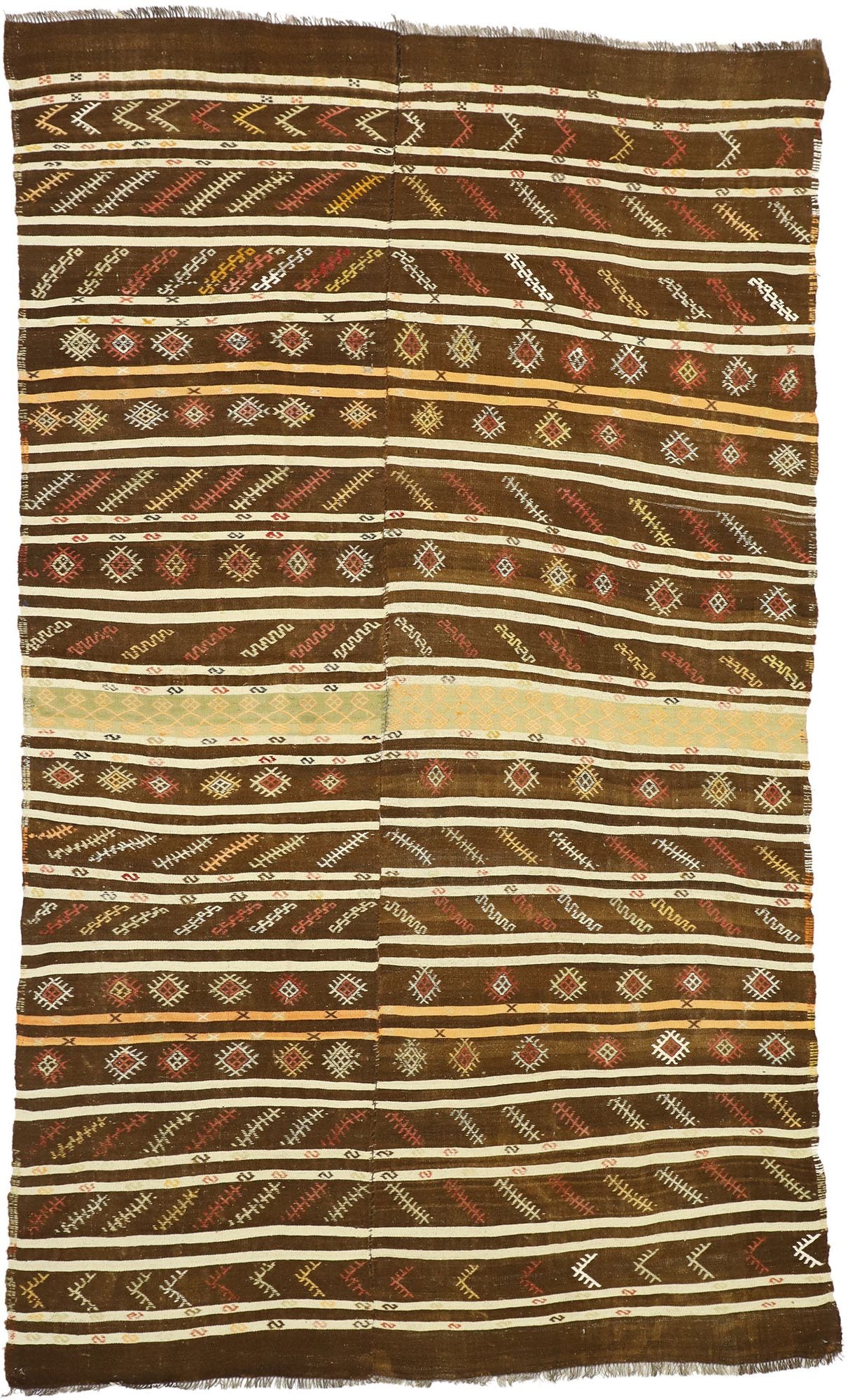 7 x 11 Vintage Turkish Kilim Rug 51333