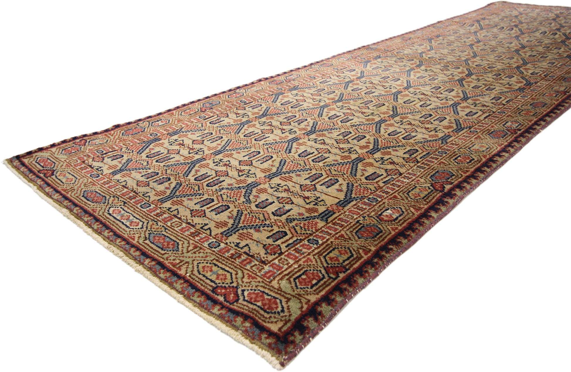 3 x 9 Vintage Turkish Oushak Runner 51338