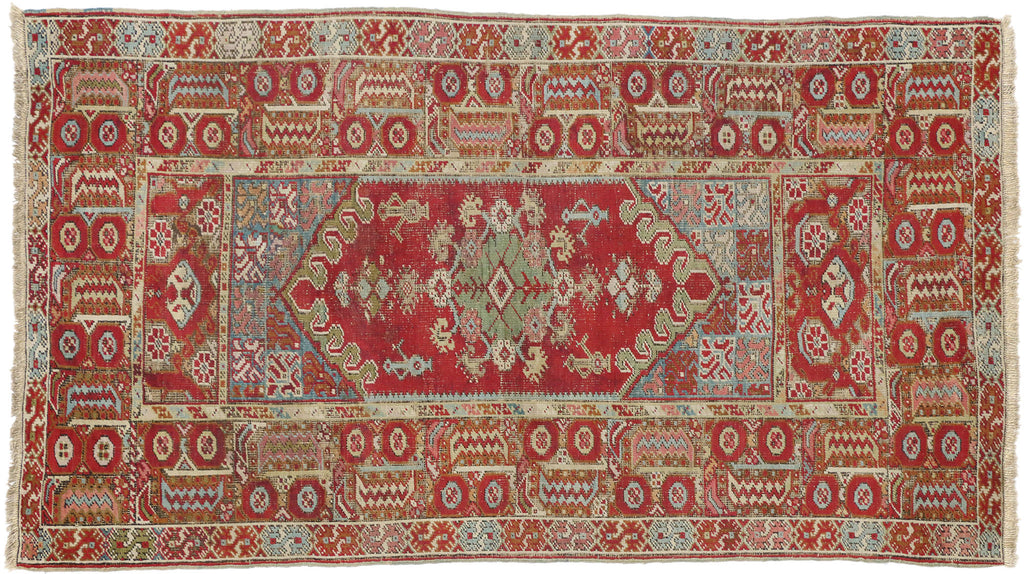 4 x 7 Vintage Turkish Oushak Rug 51339