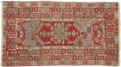 4 x 7 Vintage Turkish Oushak Rug 51339