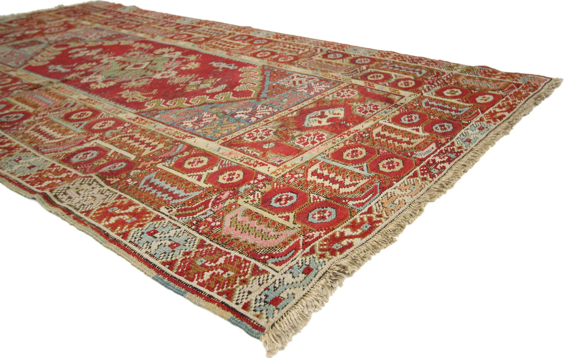 4 x 7 Vintage Turkish Oushak Rug 51339