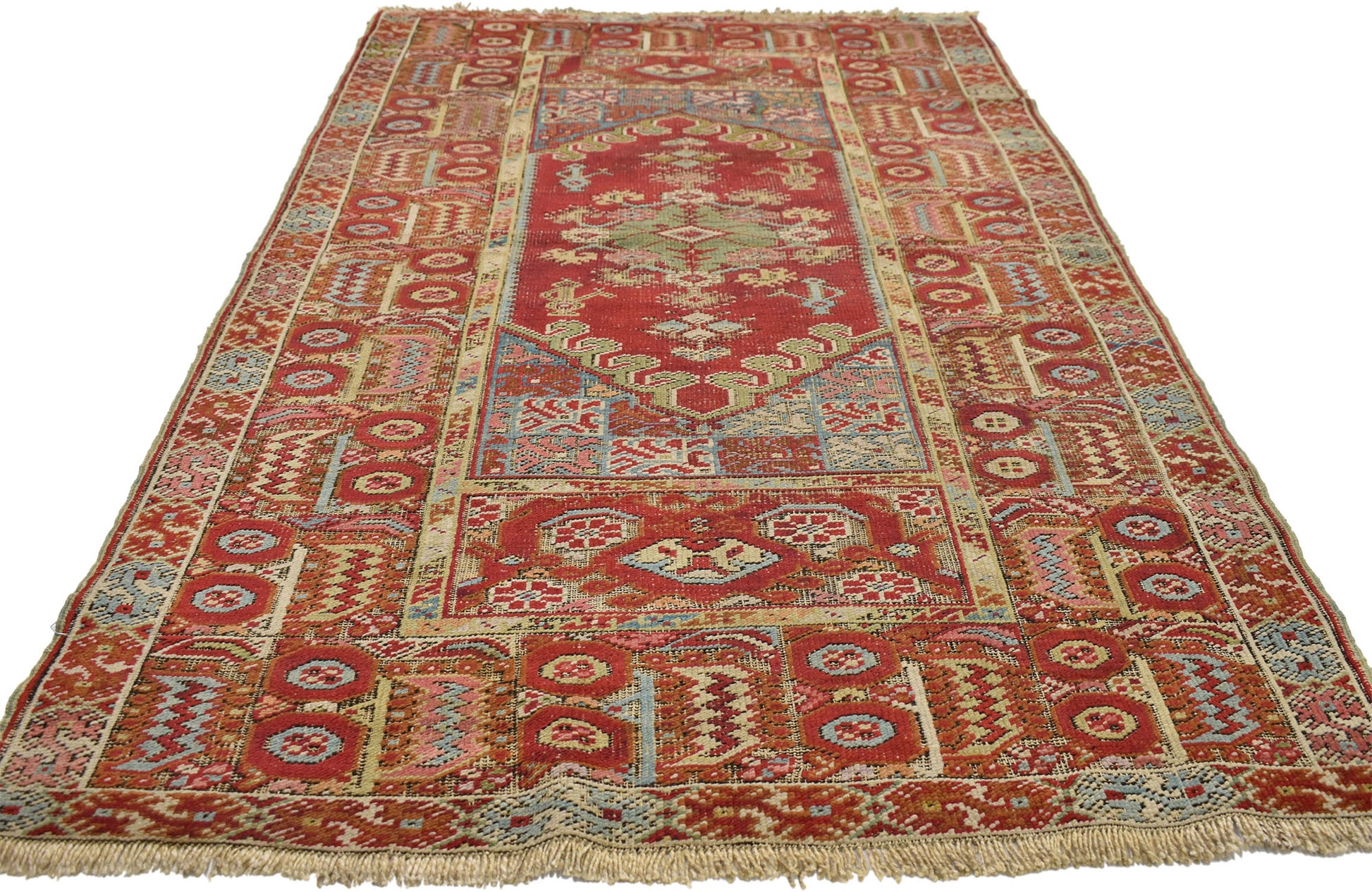 4 x 7 Vintage Turkish Oushak Rug 51339