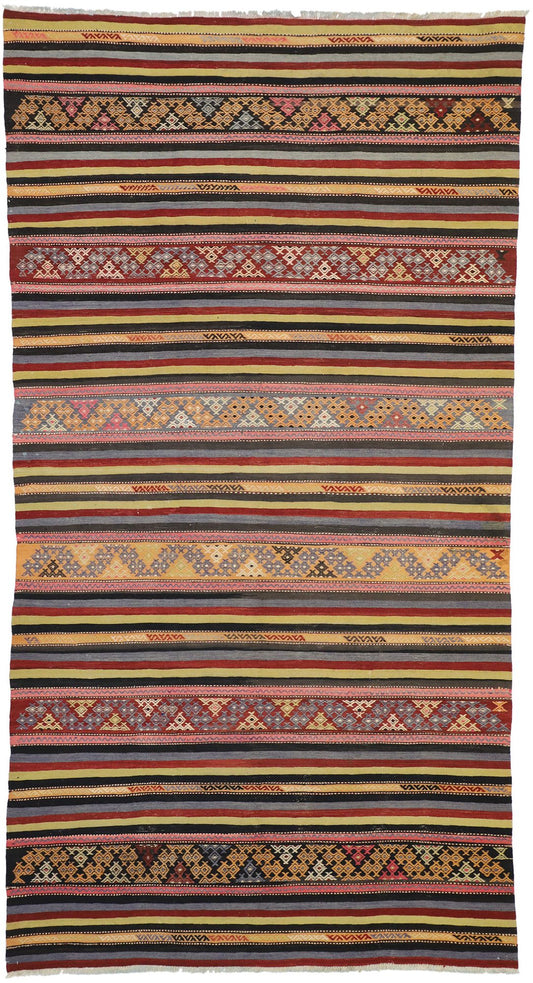 6 x 11 Vintage Turkish Kilim Rug 51347