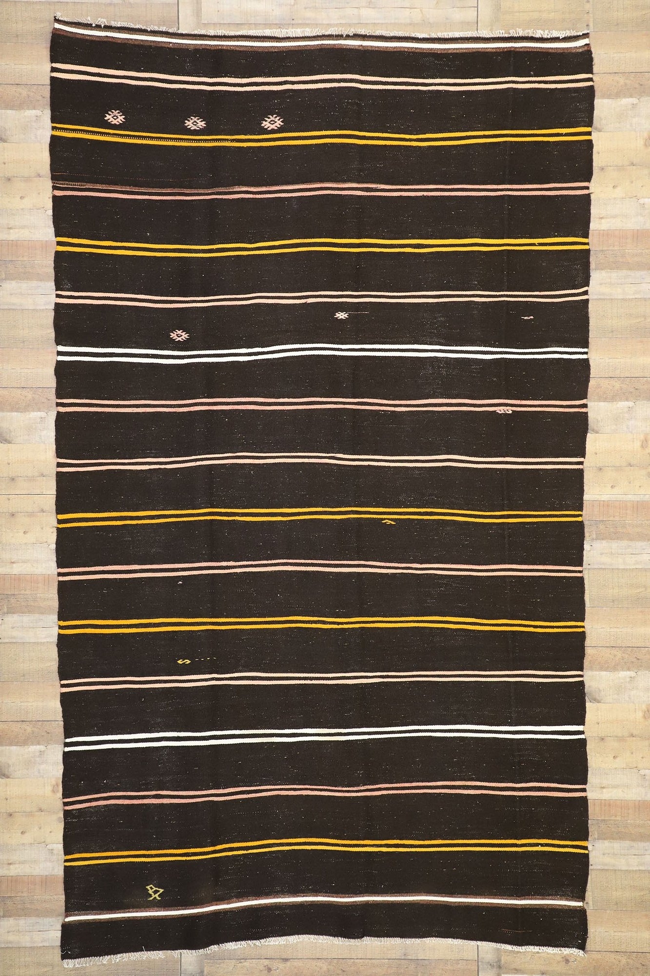 7 x 12 Vintage Turkish Kilim Rug 51349