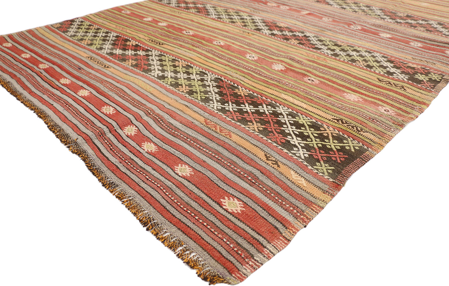 5 x 10 Vintage Turkish Kilim Rug 51351