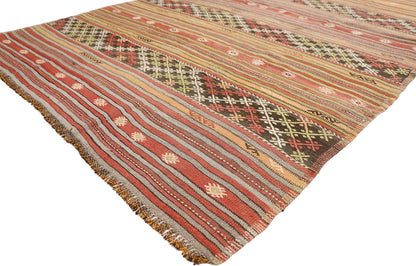 5 x 10 Vintage Turkish Kilim Rug 51351