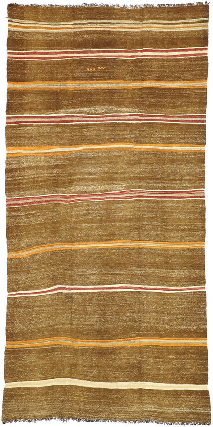 6 x 13 Vintage Turkish Striped Kilim Rug 51352