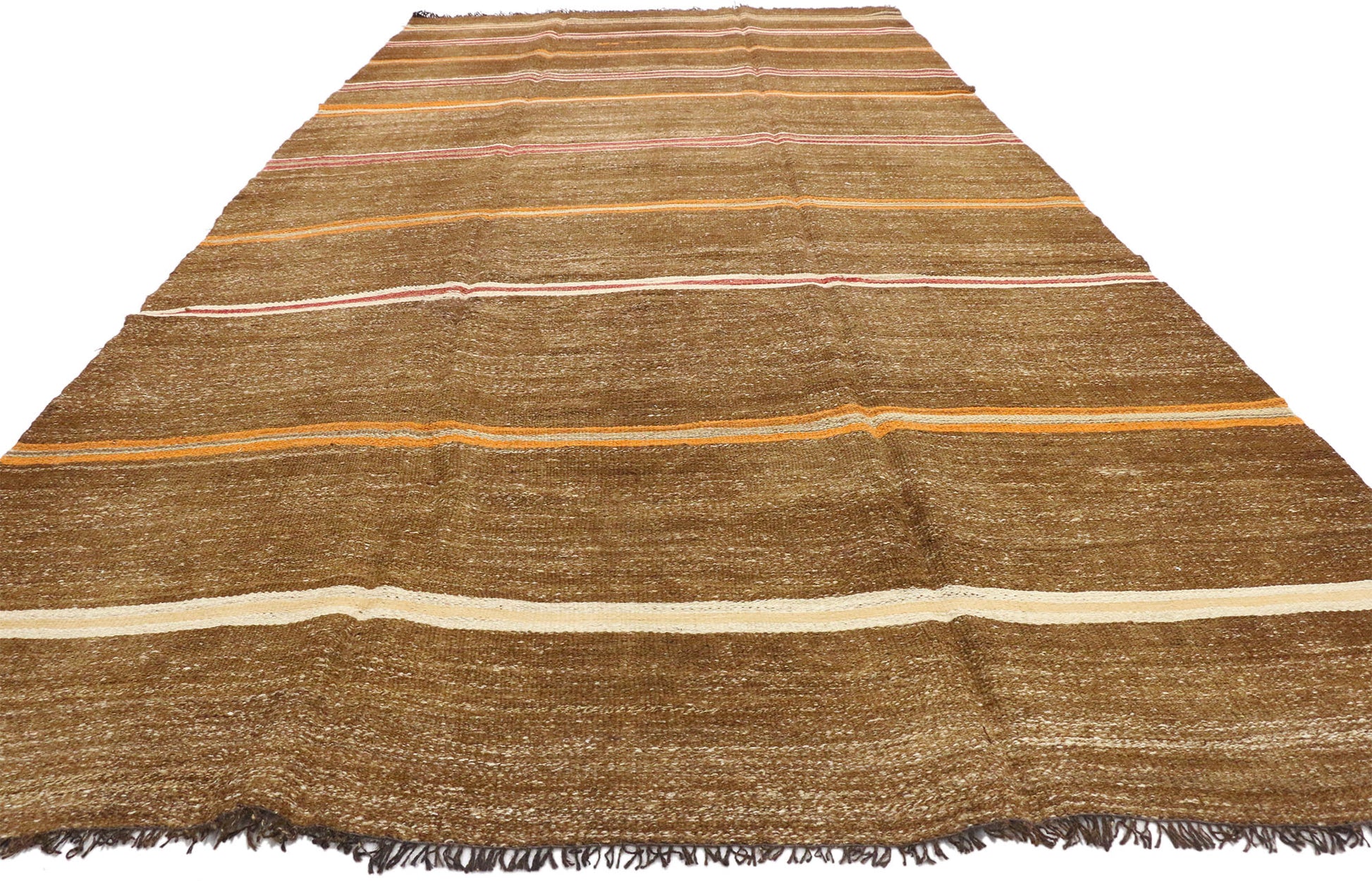 6 x 13 Vintage Turkish Striped Kilim Rug 51352