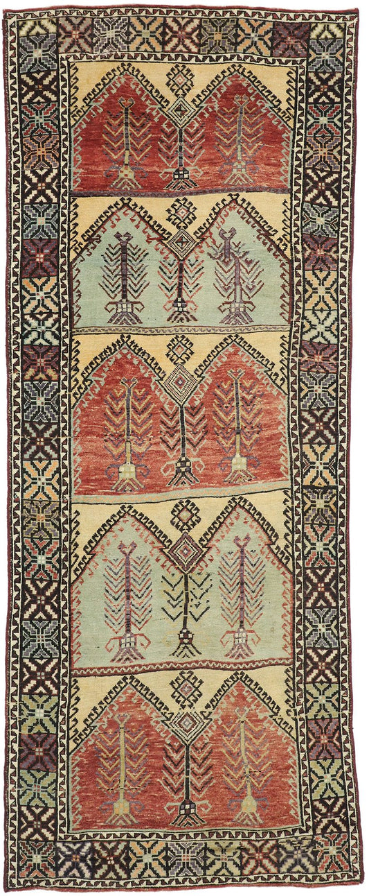 5 x 13 Vintage Turkish Prayer Saph Rug 51356