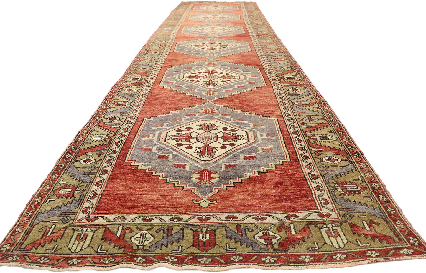 5 x 20 Vintage Turkish Oushak Runner 51358