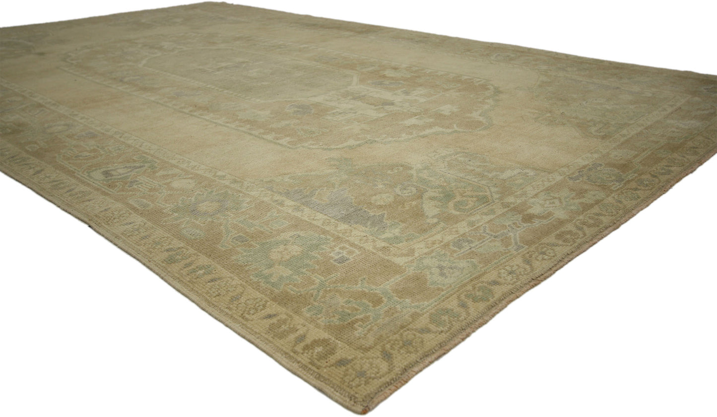6 x 9 Vintage Turkish Oushak Rug 51360
