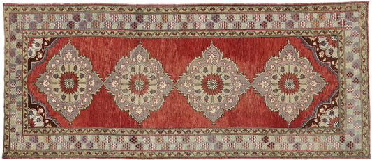 5 x 11 Vintage Turkish Oushak Rug 51361