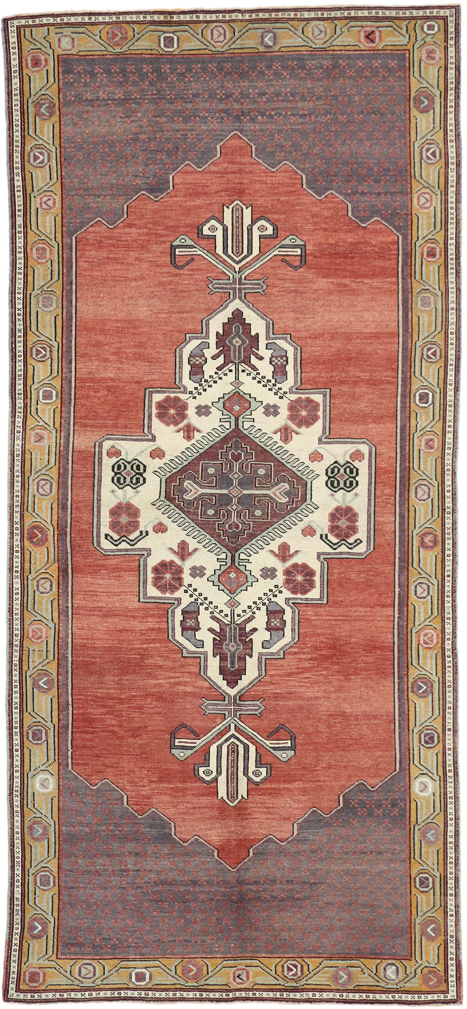 5 x 11 Vintage Turkish Oushak Rug 51363