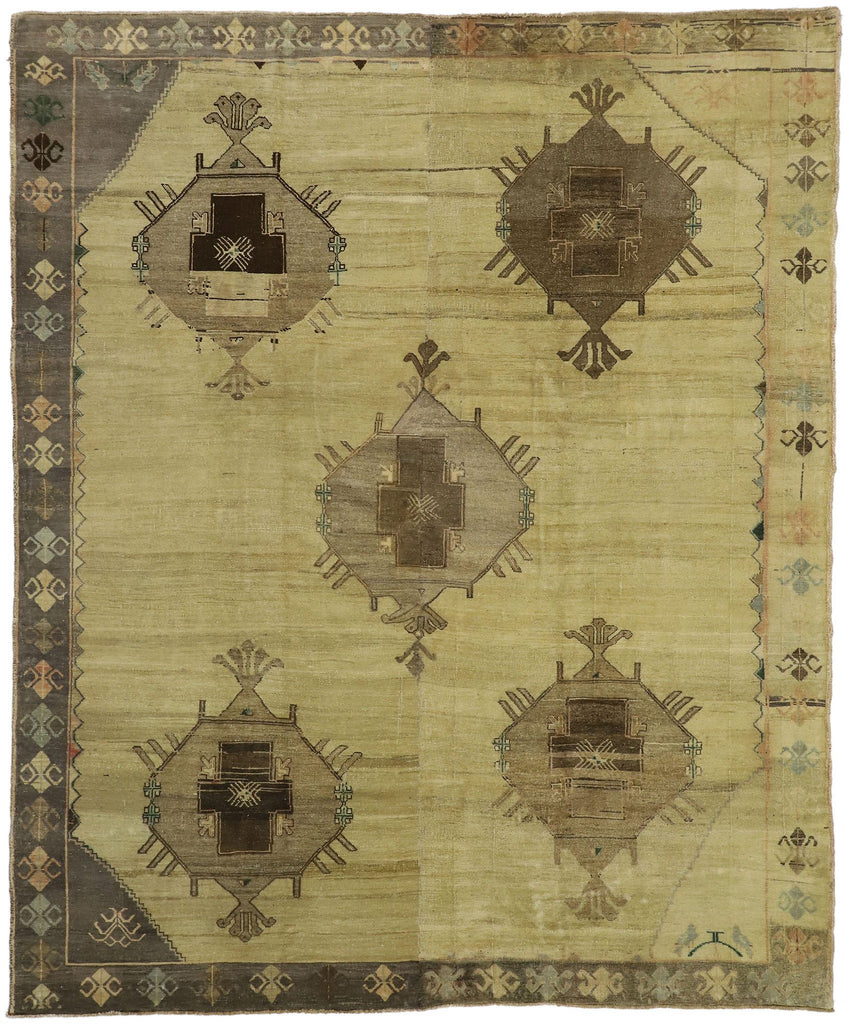 9 x 11 Vintage Turkish Kars Rug 51371