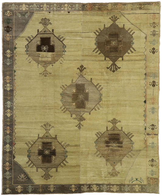 9 x 11 Vintage Turkish Kars Rug 51371