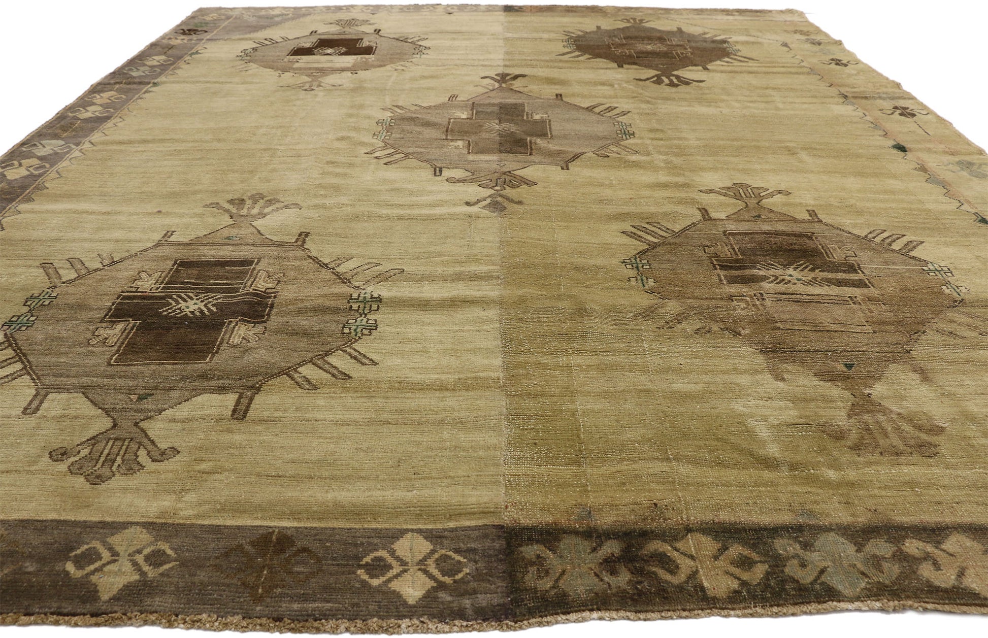 9 x 11 Vintage Turkish Kars Rug 51371