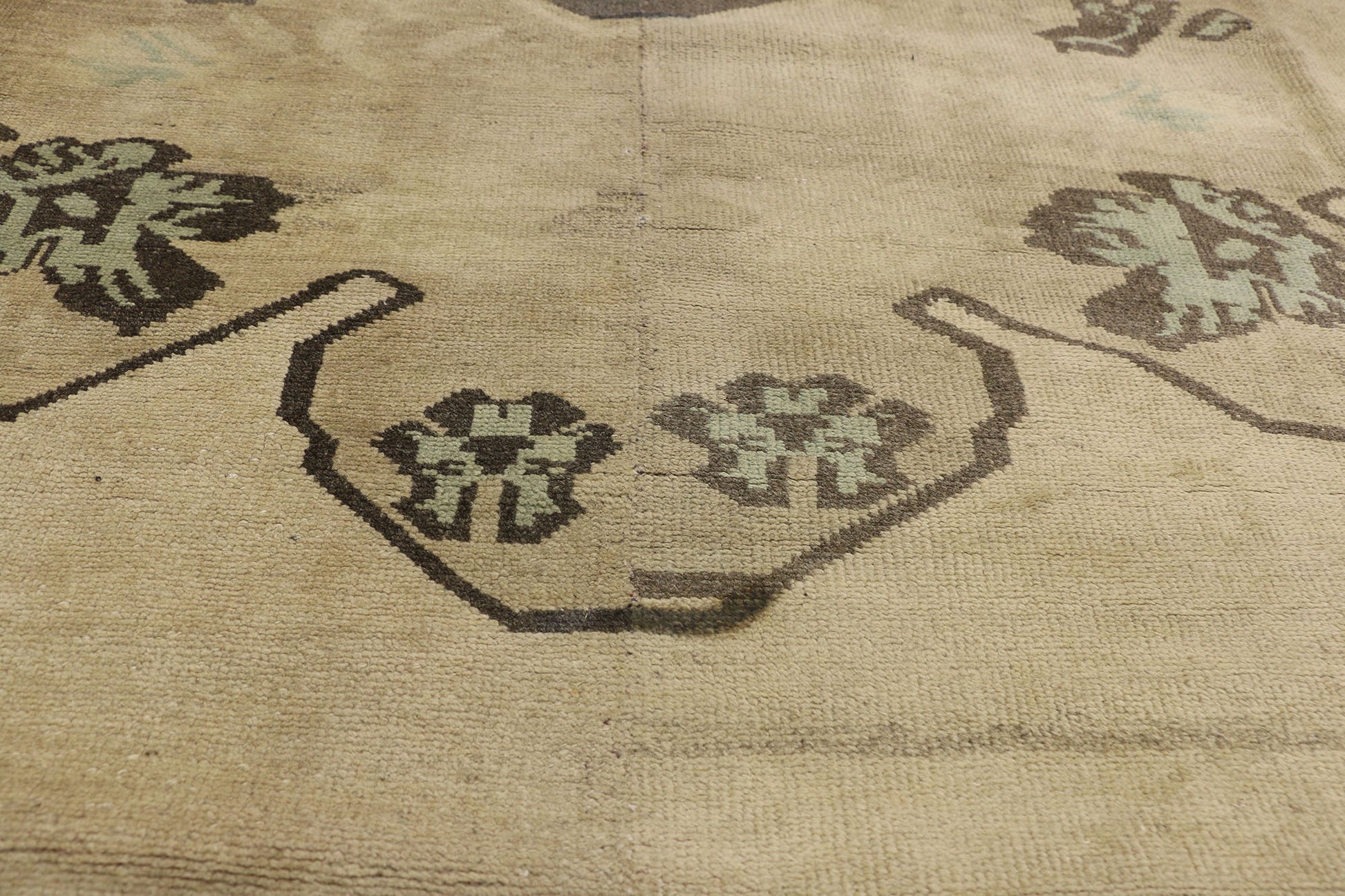 10 x 13 Vintage Turkish Oushak Rug 51372