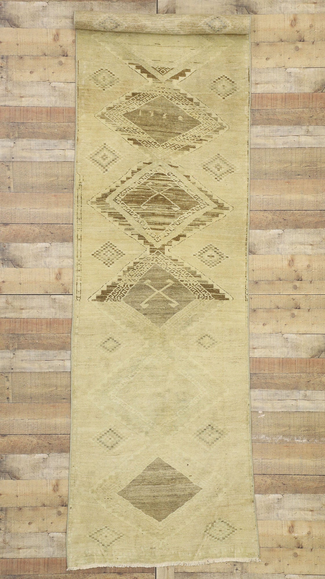 3 x 11 Vintage Turkish Oushak Rug 51376