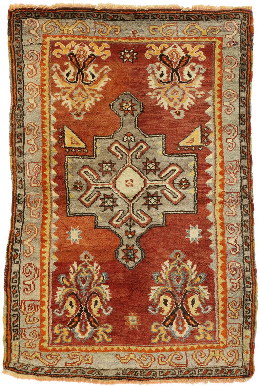 3 x 5 Vintage Turkish Oushak Rug 51377