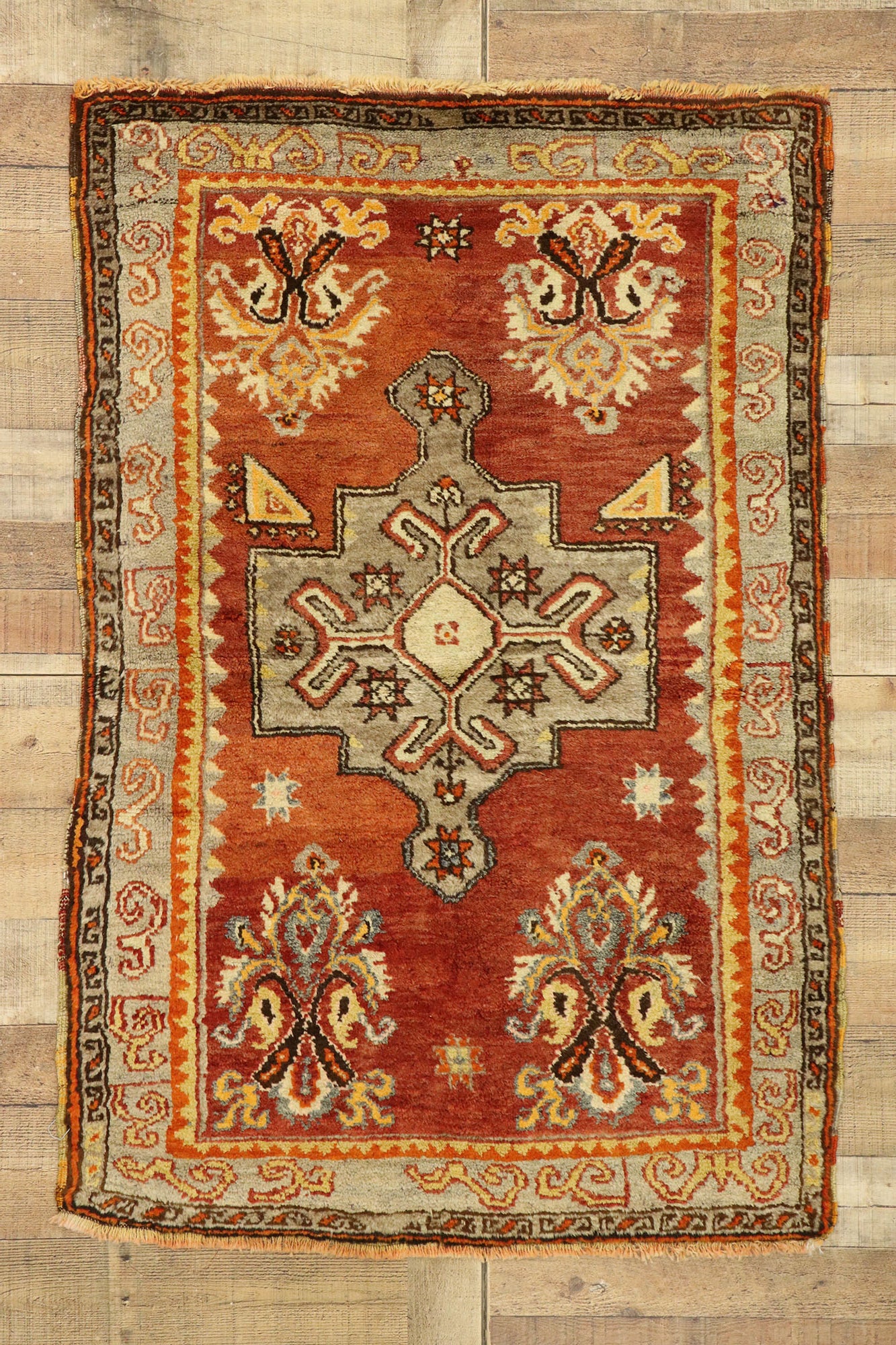 3 x 5 Vintage Turkish Oushak Rug 51377