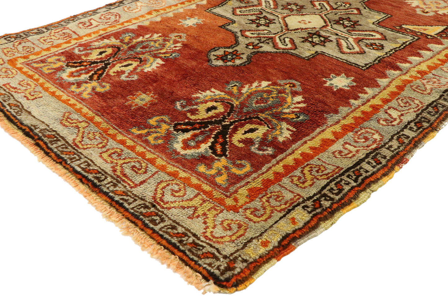 3 x 5 Vintage Turkish Oushak Rug 51377