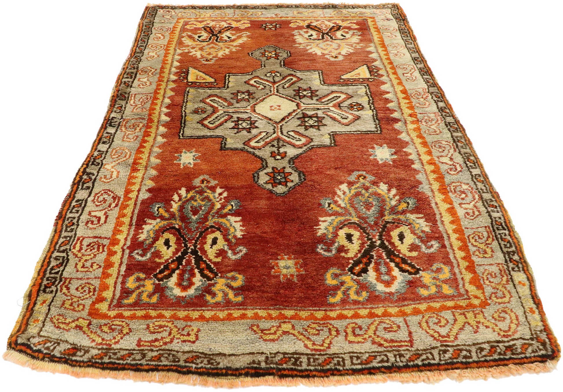 3 x 5 Vintage Turkish Oushak Rug 51377
