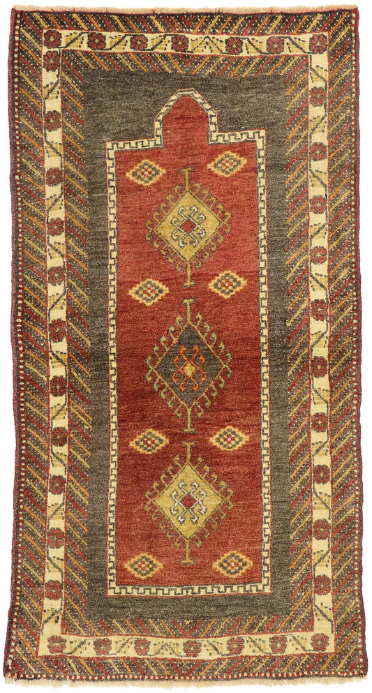 3 x 6 Vintage Turkish Oushak Rug 51382