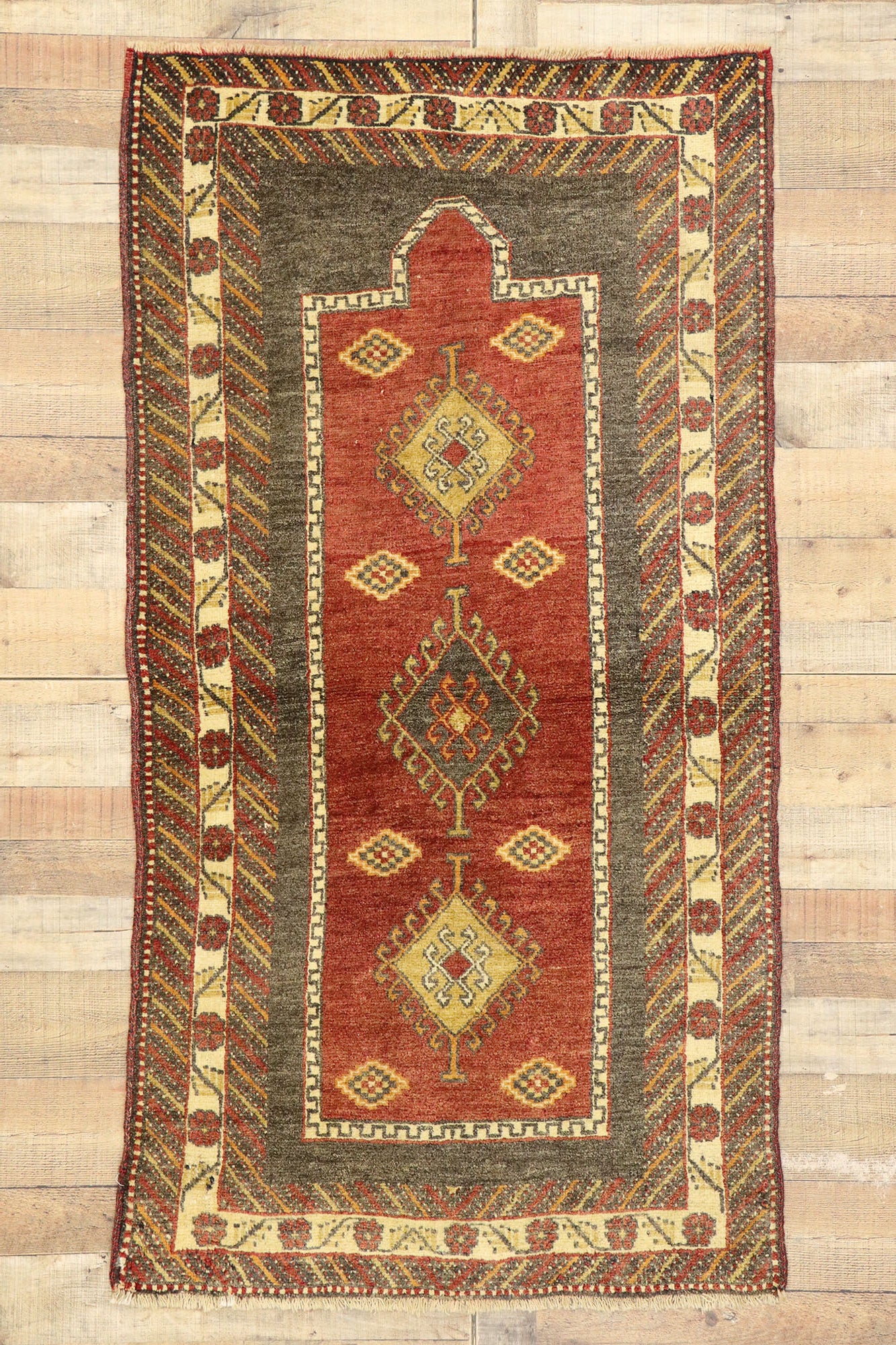 3 x 6 Vintage Turkish Oushak Rug 51382