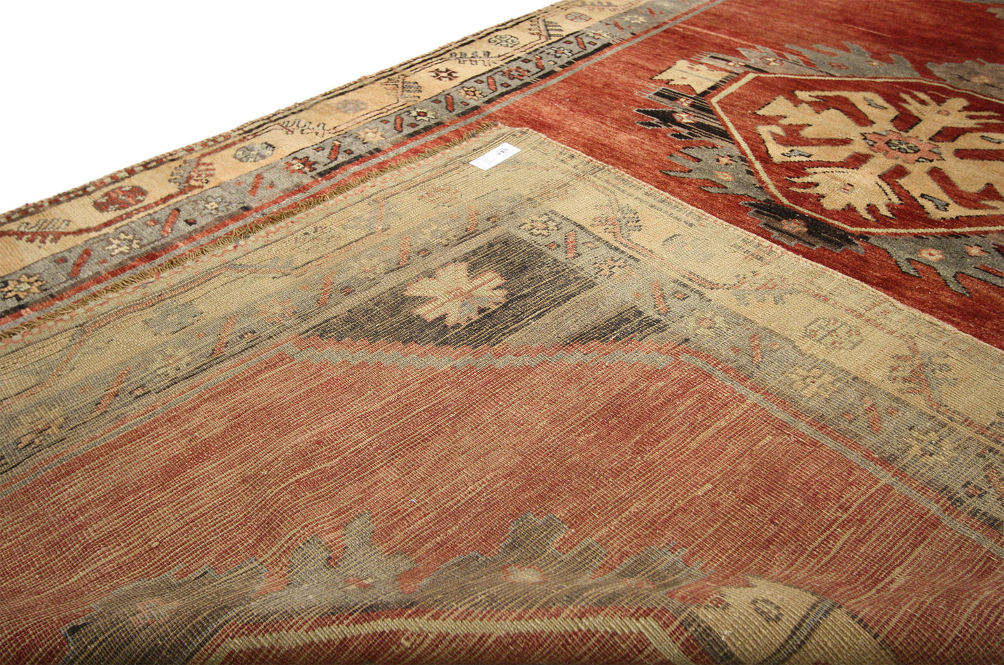 5 x 12 Vintage Red Turkish Oushak Rug 51383