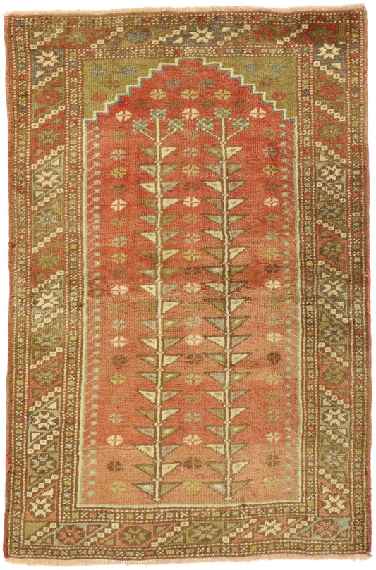 3 x 5 Vintage Turkish Oushak Rug 51384