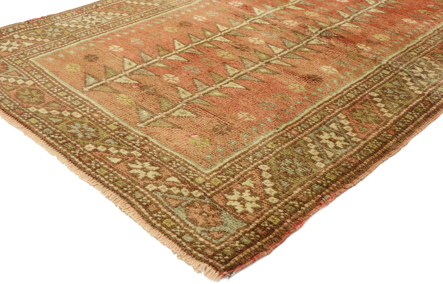 3 x 5 Vintage Turkish Oushak Rug 51384