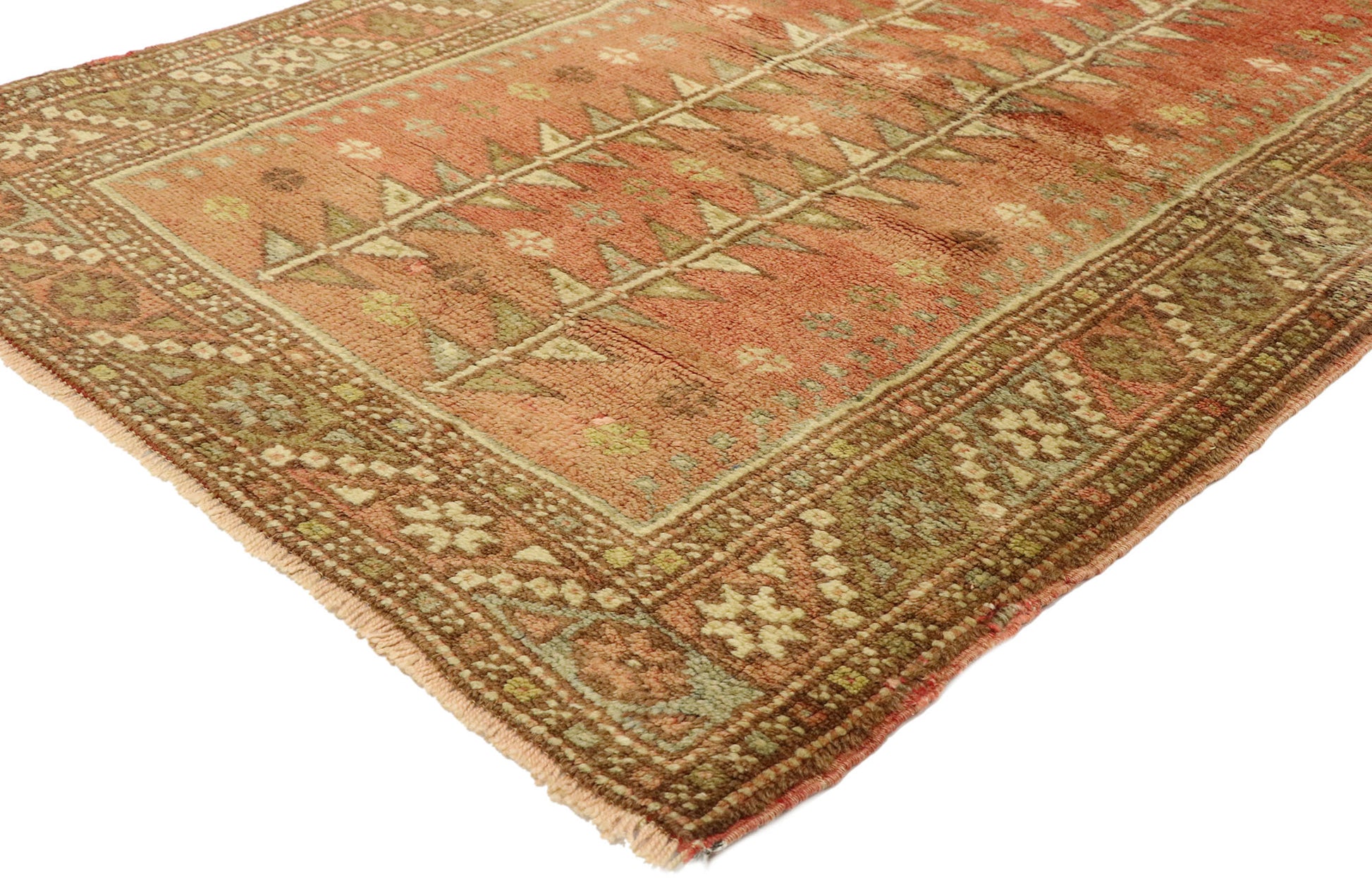 3 x 5 Vintage Turkish Oushak Rug 51384