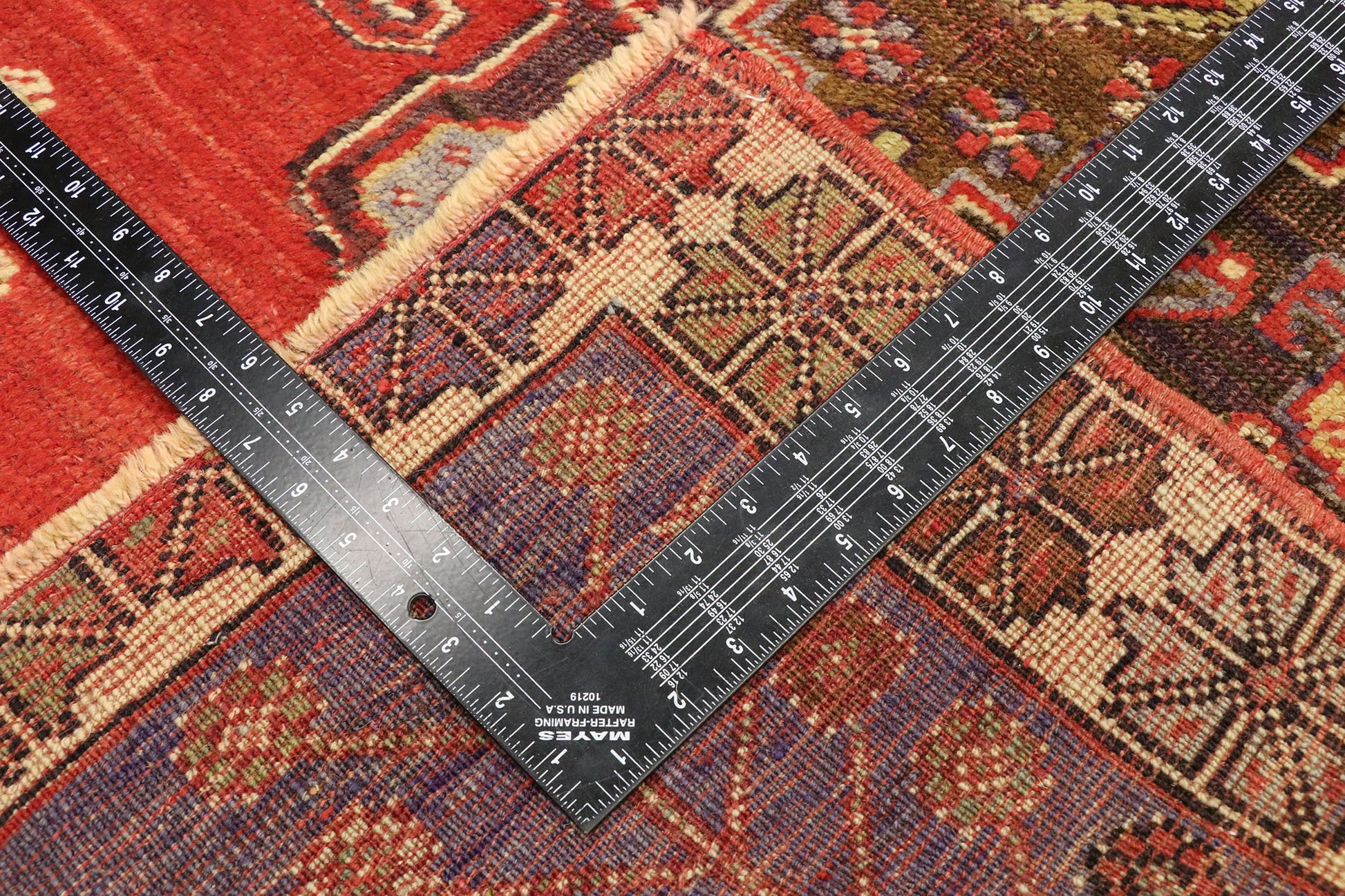 3 x 5 Vintage Red Turkish Oushak Rug 51386