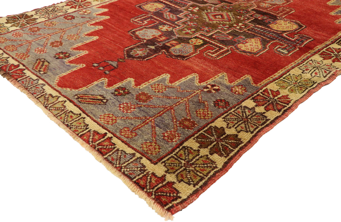 3 x 5 Vintage Red Turkish Oushak Rug 51386
