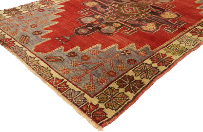 3 x 5 Vintage Red Turkish Oushak Rug 51386
