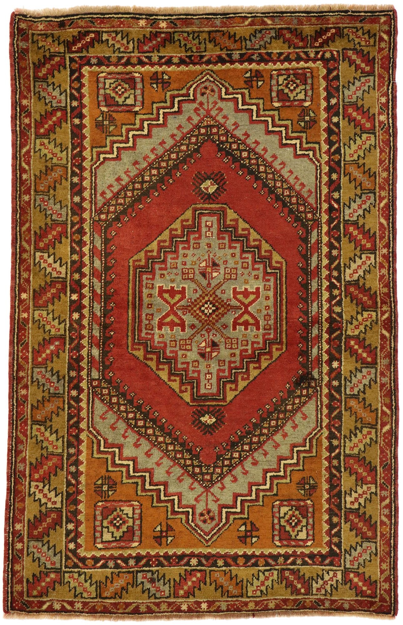 4 x 6 Vintage Turkish Oushak Rug 51389