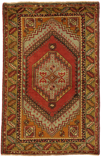 4 x 6 Vintage Turkish Oushak Rug 51389