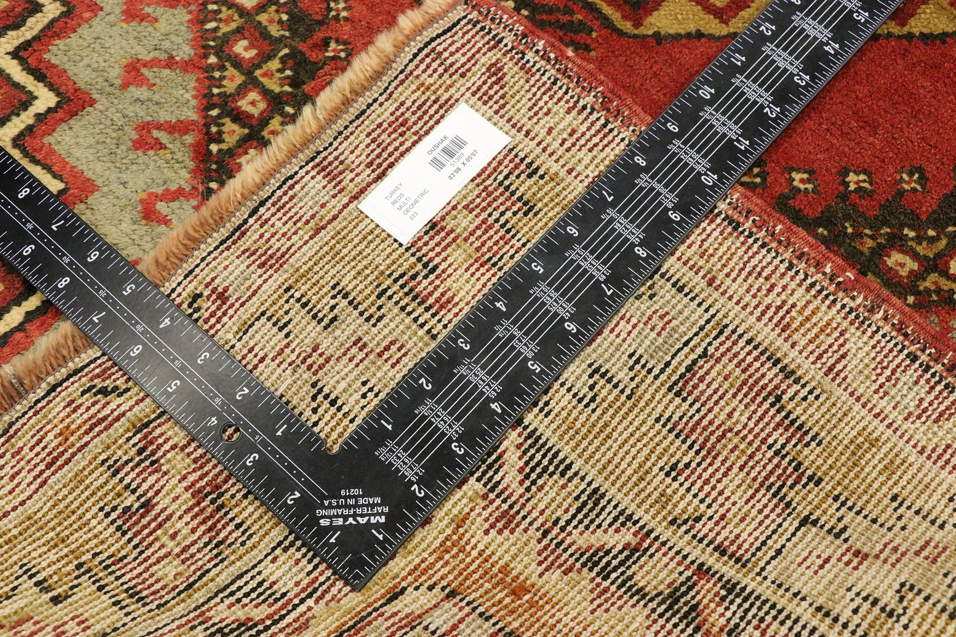 4 x 6 Vintage Turkish Oushak Rug 51389