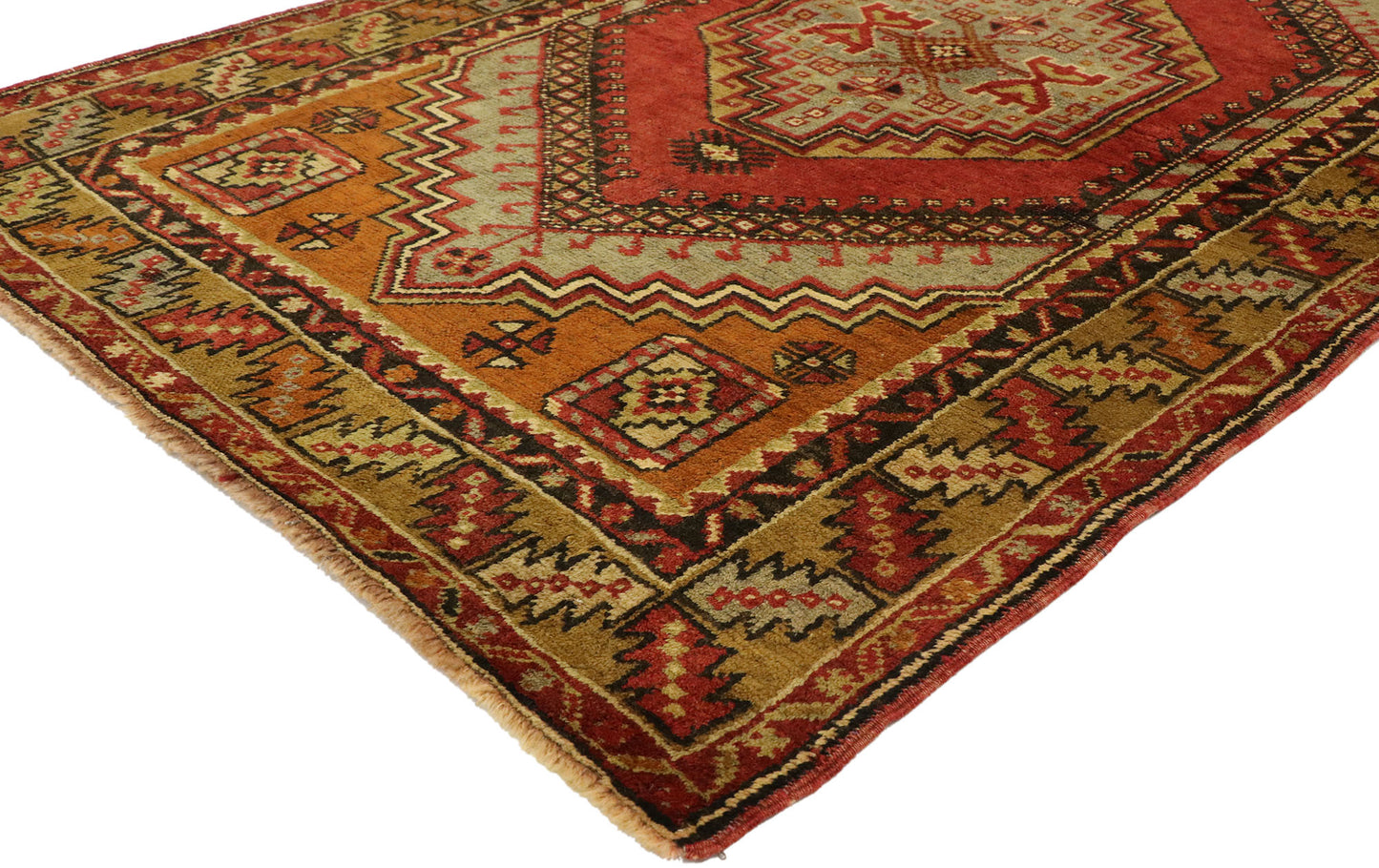 4 x 6 Vintage Turkish Oushak Rug 51389
