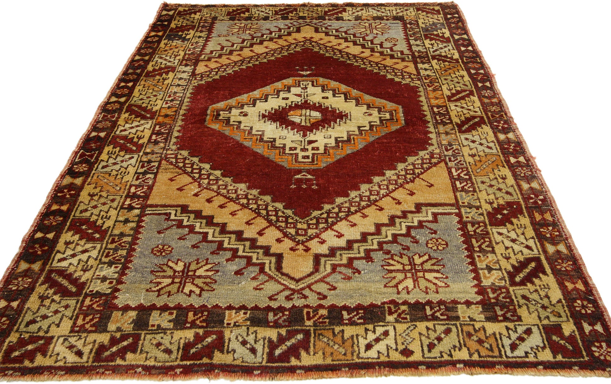 4 x 6 Vintage Turkish Oushak Rug 51390