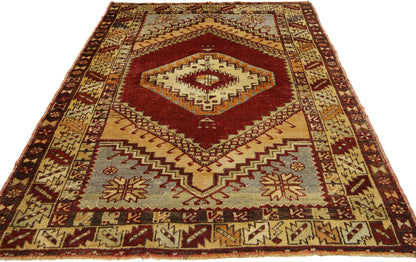 4 x 6 Vintage Turkish Oushak Rug 51390
