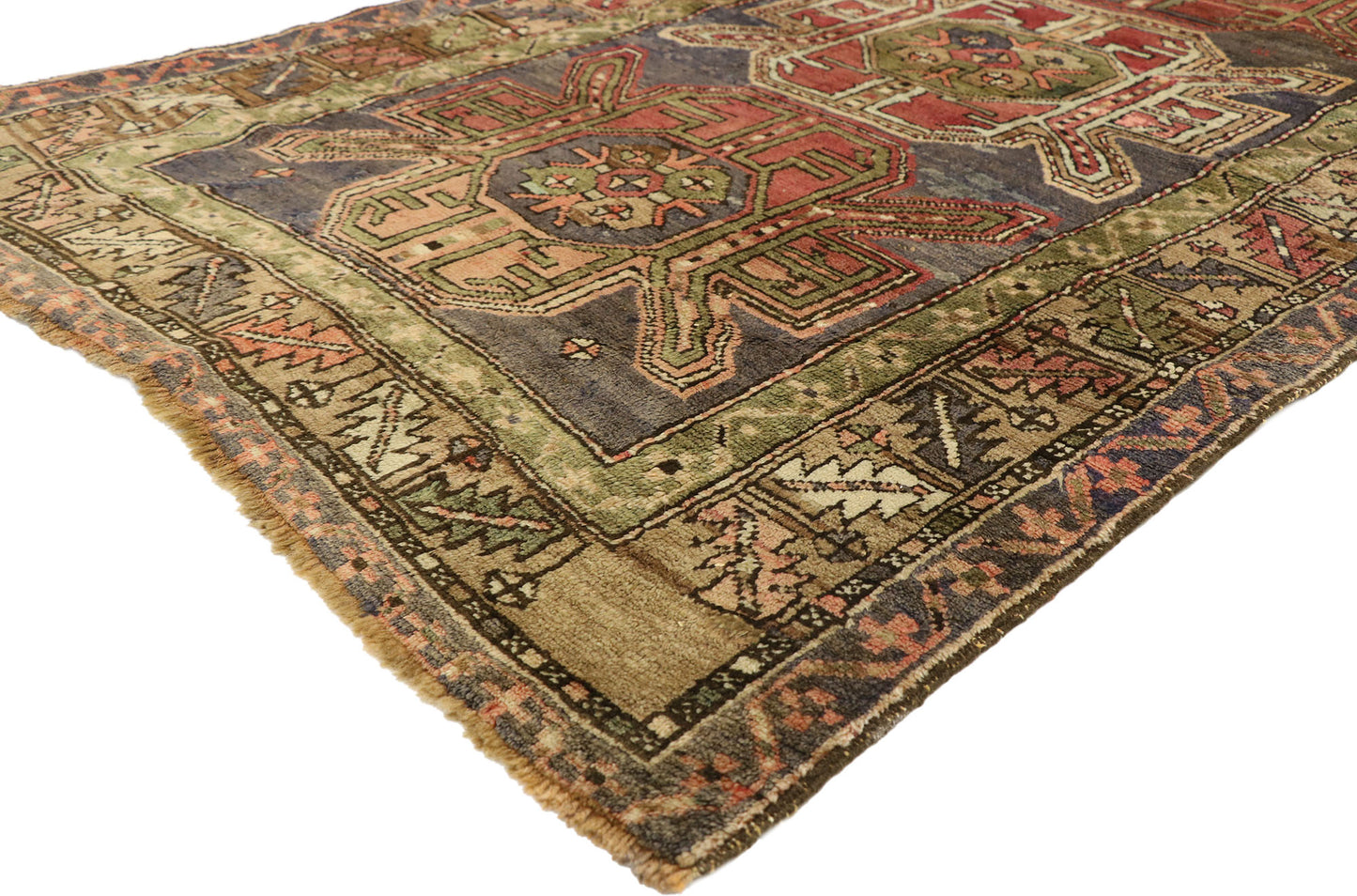 4 x 6 Vintage Turkish Oushak Rug 51392