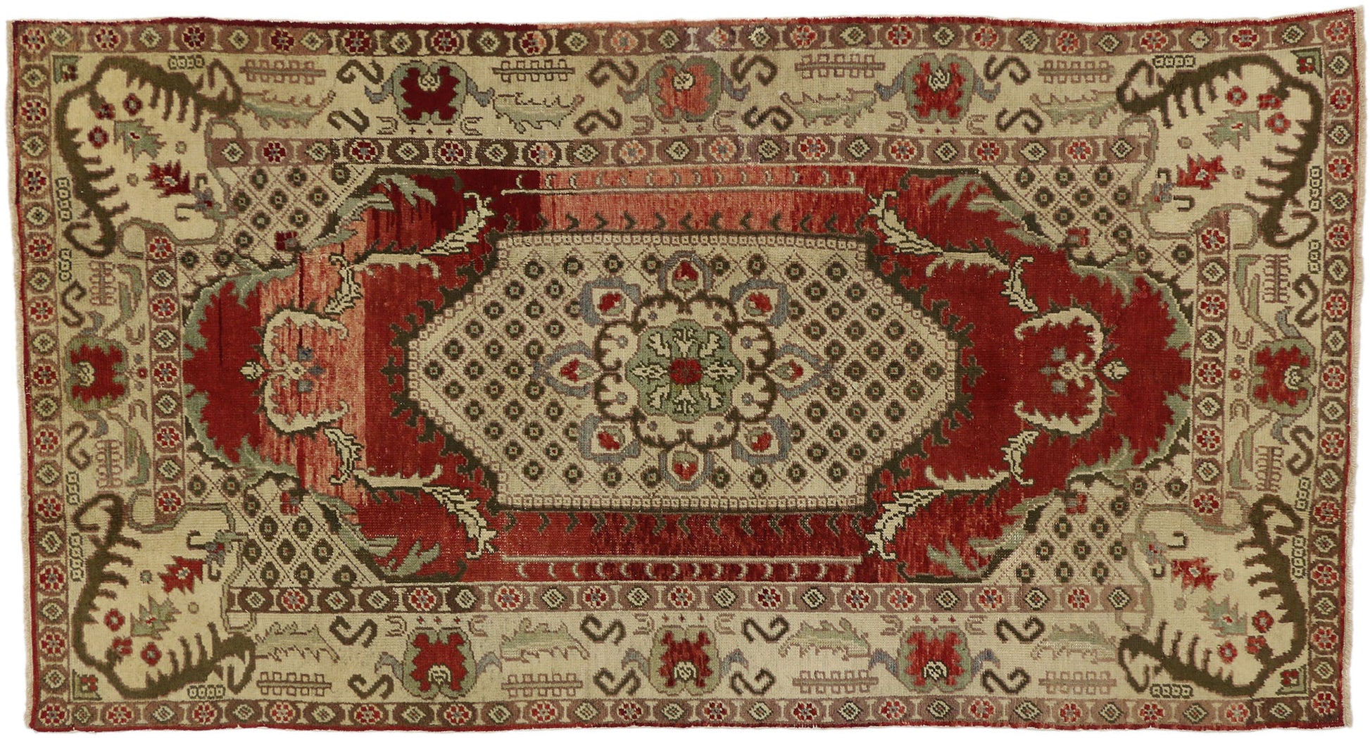 5 x 9 Vintage Turkish Oushak Rug 51394