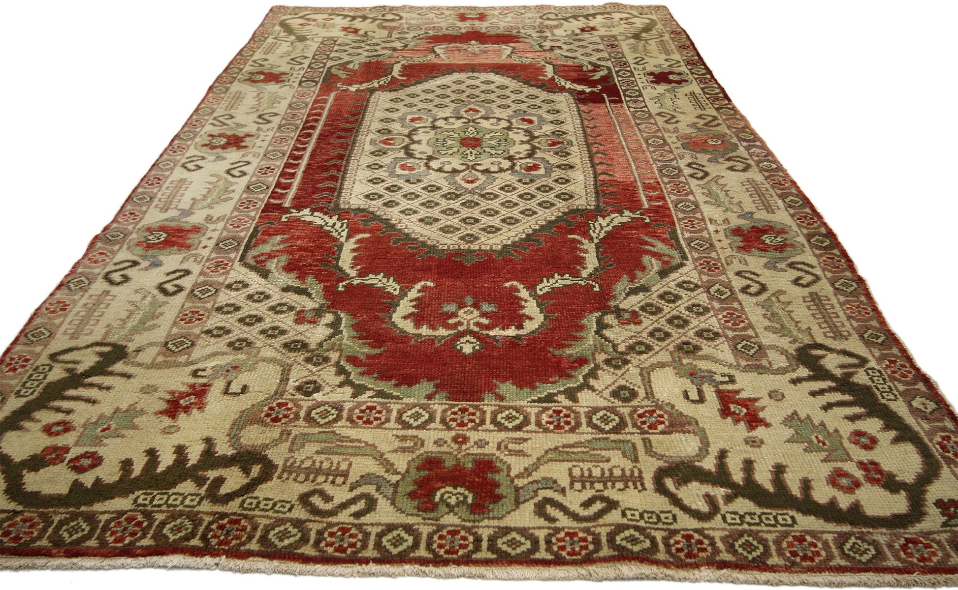 5 x 9 Vintage Turkish Oushak Rug 51394
