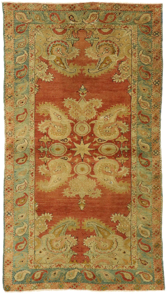 3 x 5 Vintage Turkish Oushak Rug 51395